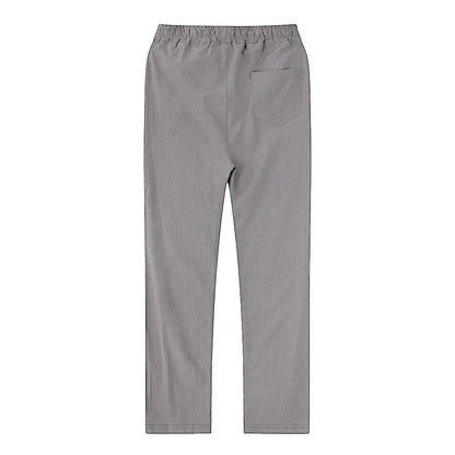 Men's Cotton Linen Pants – Breathable Solid Color Trousers for Autumn, Fitness & Streetwear, S-3XL