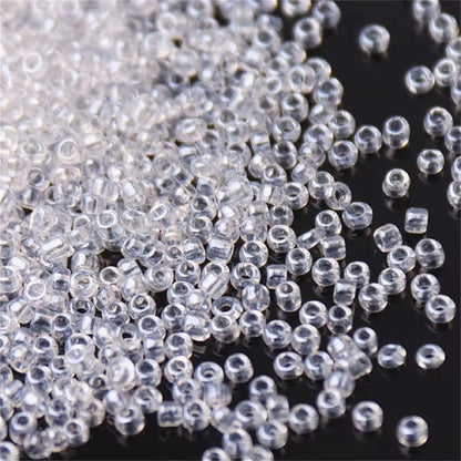White Czech Glass Seed Beads 1.5mm–4mm for DIY Jewelry Making & Craft Projects