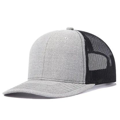 Unisex Curved Brim Trucker Hat - Breathable Summer Mesh Baseball Cap for Men & Women