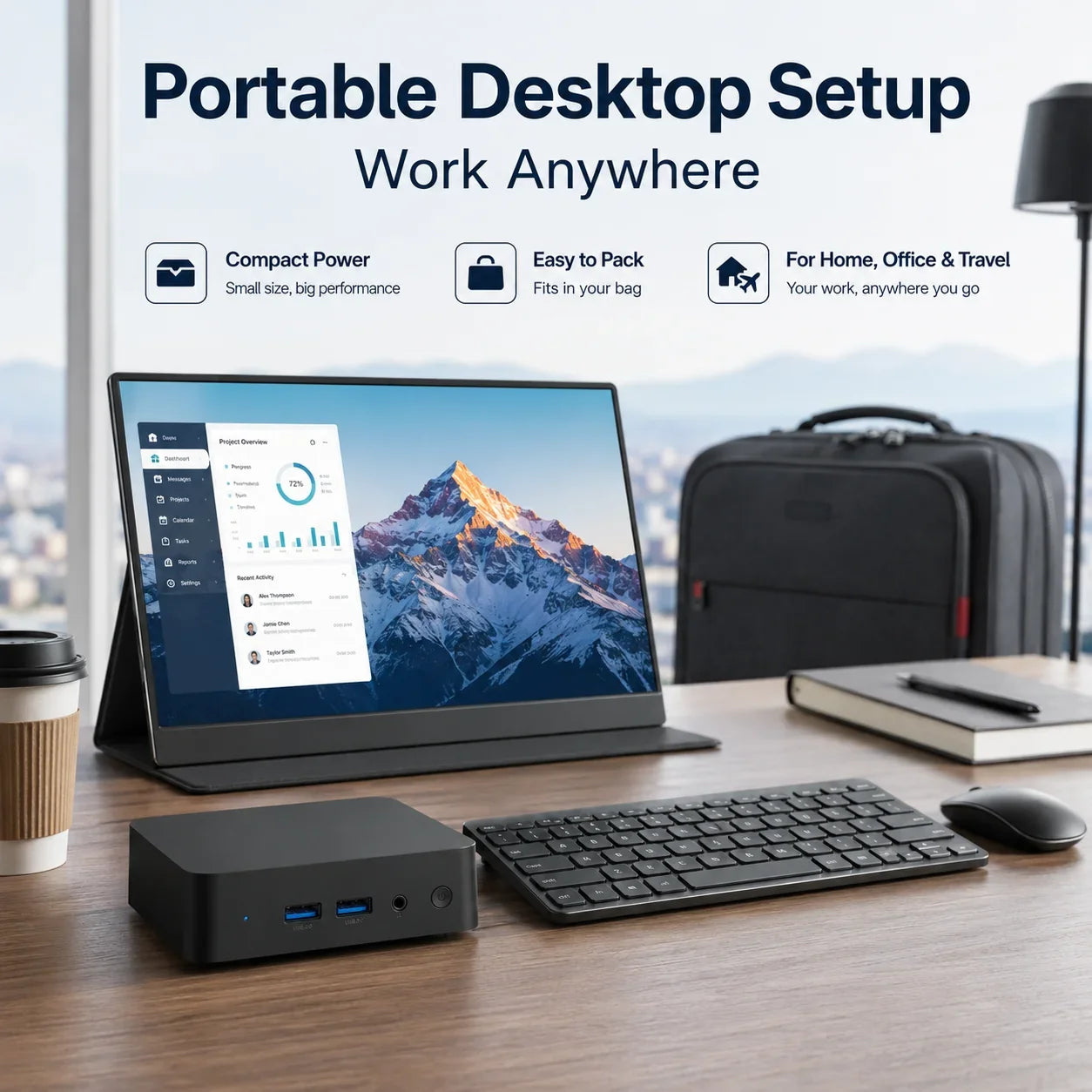 Mini PC Intel Core i9 Windows 11 Desktop - 16GB RAM 1TB SSD WiFi 6 4K for Home & Office