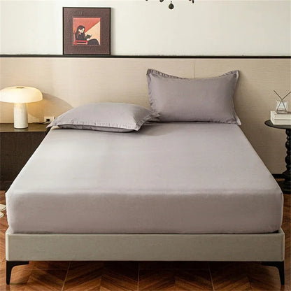 Soft Elastic Fitted Bedsheet with Deep Pocket Band – Twin/Full/Queen/King Size Bed Linen Cover (No Pillowcase)