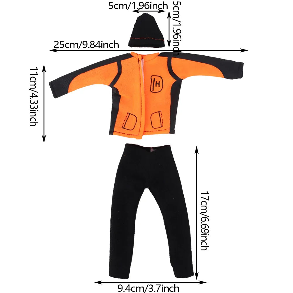30cm Ken Doll Clothes – Pop Suit Top & Pants Outfit for Boys, Holiday Gift Doll Accessories