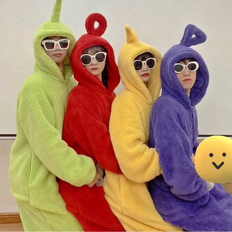 Teletubbies Pajama Costume - Soft Long Sleeve Unisex Cosplay Loungewear for Adults & Kids