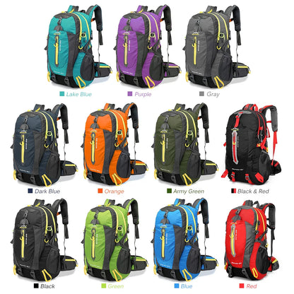 40L Water-Resistant Travel Backpack — Camping, Hiking, Trekking & Climbing Daypack with Laptop Compartment for Men & Women