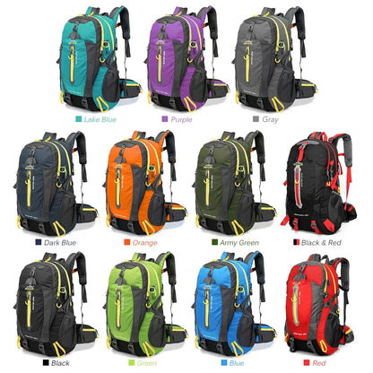 40L Waterproof Travel Backpack - Water Resistant Hiking Daypack With Laptop Compartment For Camping, Trekking & Outdoor Adventures
