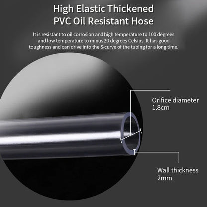 Universal Car Portable Manual Fuel Pump: Hand Primer for Gasoline, Gas, and Oil Transfer - New Update, Large Flow Self-Priming