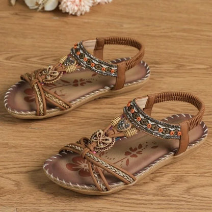 Women’s Bohemian Platform Sandals - Lightweight Soft Sole Casual Beach Shoes
