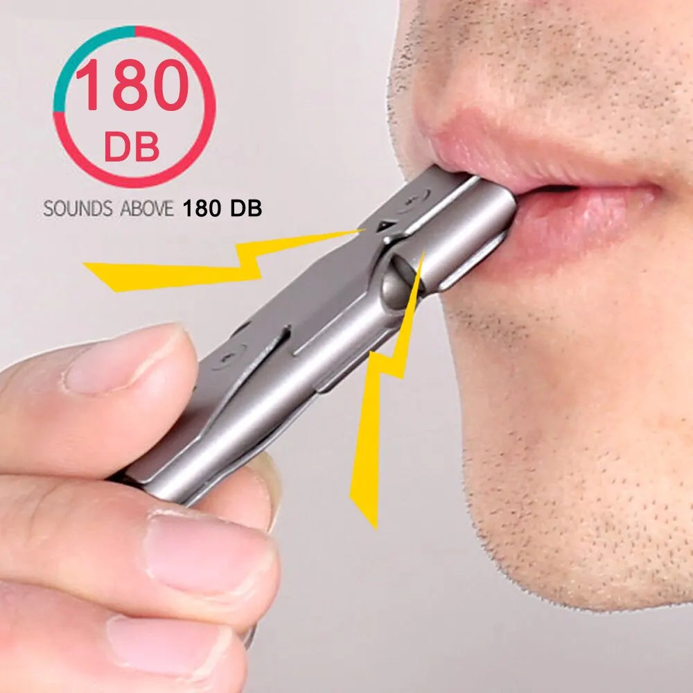 Double Pipe Survival Whistle Keychain – High Decibel Emergency Outdoor Camping Tool 1PC