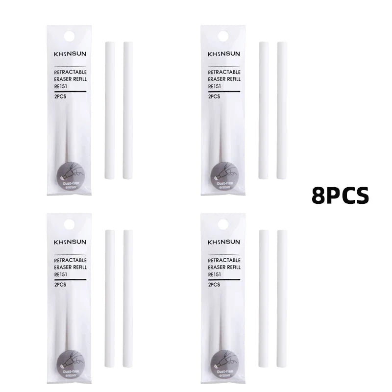 Retractable Press Eraser Pen – Replaceable Core Push-Button Art Eraser for Students, Kids & School Stationery Supplies