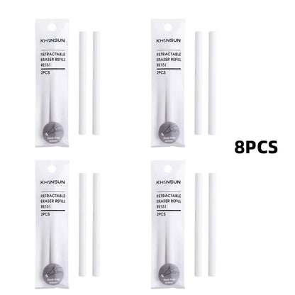 Retractable Press Eraser Pen – Replaceable Core Push-Button Art Eraser for Students, Kids & School Stationery Supplies