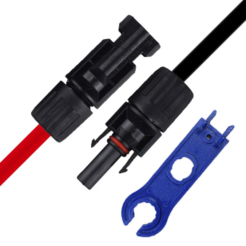 DC Solar Connector Kit 1000V 30A – IP67 Waterproof PV/MC Cable Connectors (5–200 Pcs, 2.5/4/6mm²)