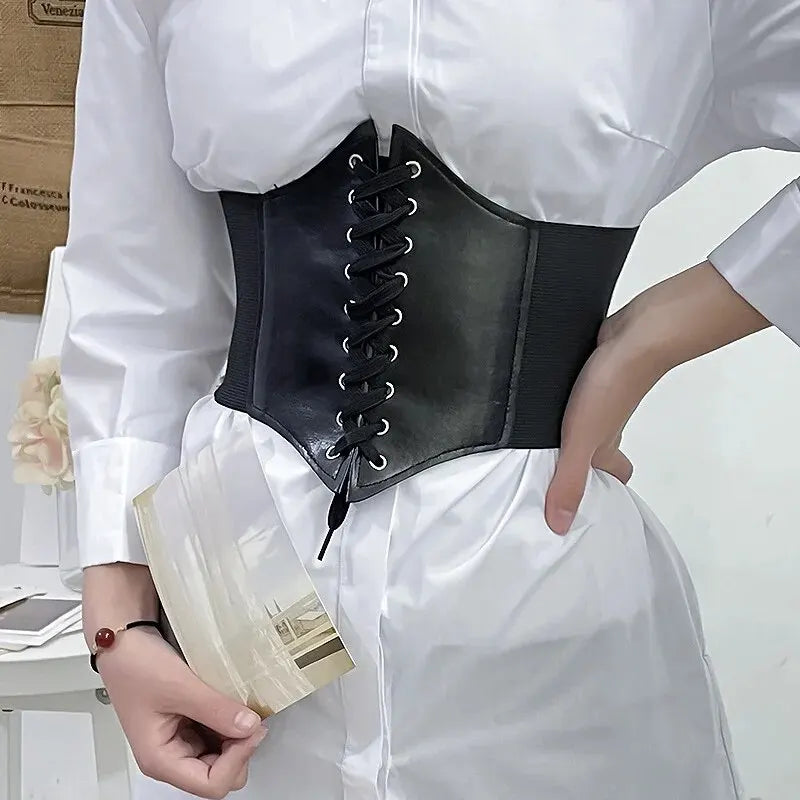 Summer Versatile Elastic Waist Belt: Wide Waist Sealing Band for Ladies Dress, Western Suit, and Outerwear Decoration