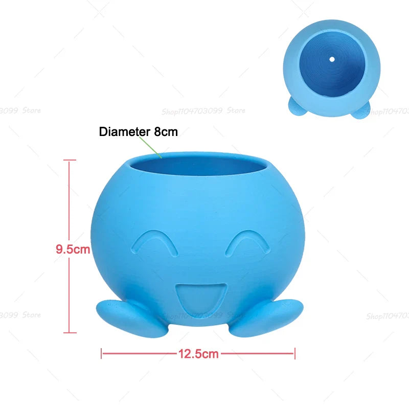 3D Printed Anime Pokémon Oddish Figure – Flowerpot for Dried or Artificial Flowers, Decorative Ornament