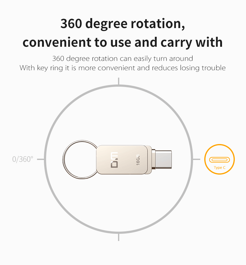 DM PD059 USB-C Type-C OTG Flash Drive – 32GB/64GB Pen Drive for Smartphones & USB 3.0