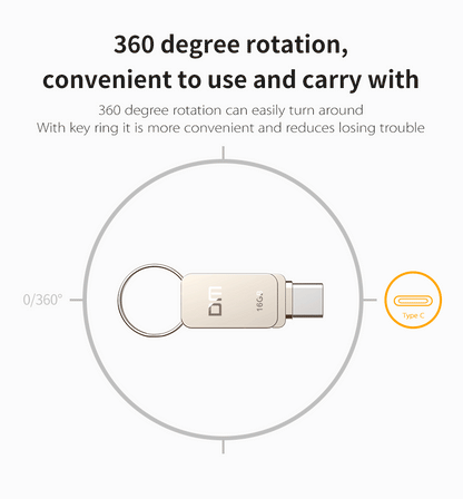 DM PD059 USB-C Type-C OTG Flash Drive – 32GB/64GB Pen Drive for Smartphones & USB 3.0