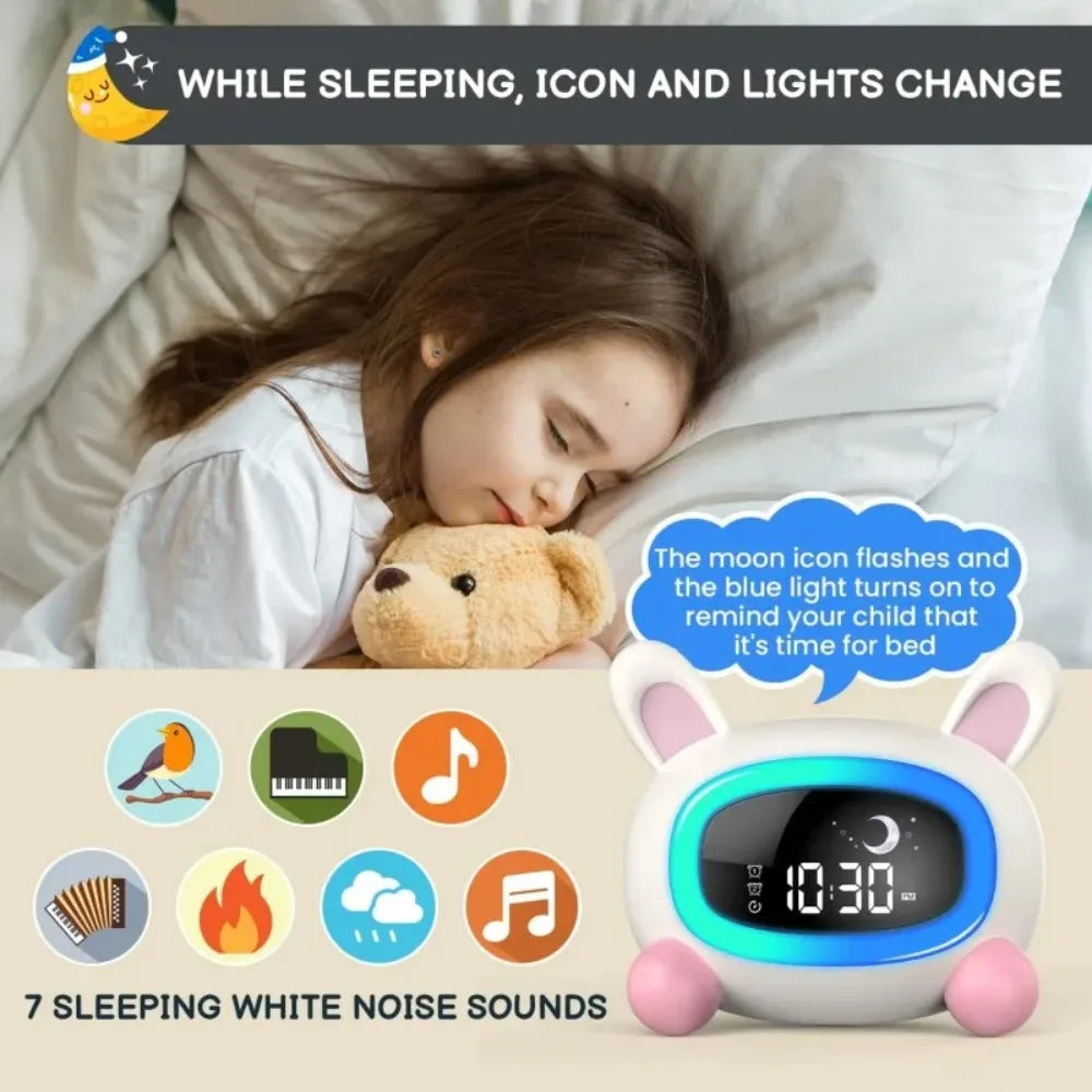 Kids Alarm Clock – OK to Wake Sleep Training Clock with Sound Machine, Birthday Gift for Boys & Girls