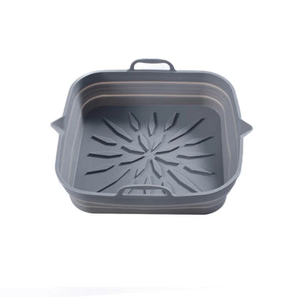 Silicone Air Fryer Liner & Reusable Baking Tray – Square Basket Mat for Oven, Pizza, and Dish Pan Inserts