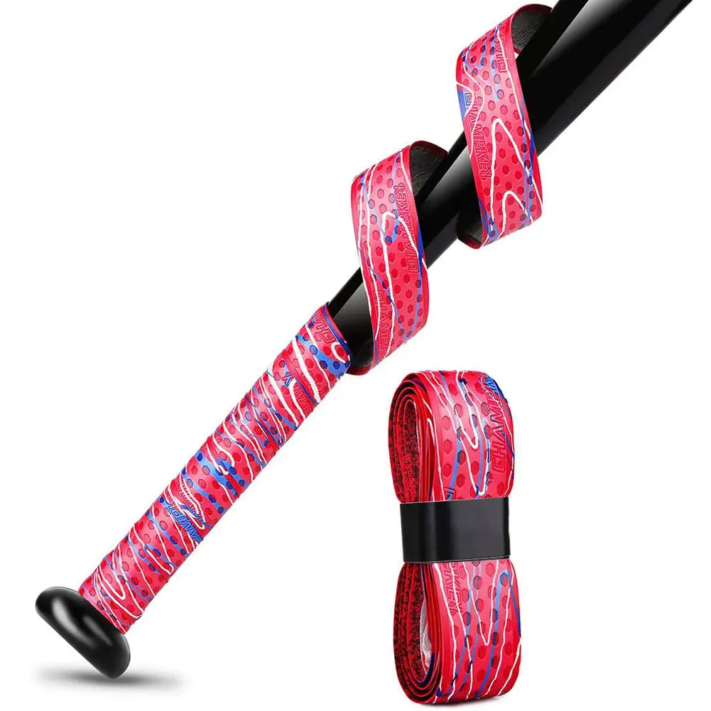 PU Baseball Bat Grip Tape – Multicolor Shock Absorption, Anti-Slip for Baseball, Softball, Cricket, and Hockey Bats