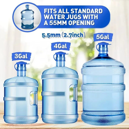 High-Quality Silicone Water Jug Cap with Inner Plug — Durable, Thick, Non-Spill Reusable Bottle Cover for Drinking Buckets
