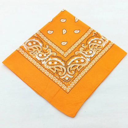 Unisex Cotton Bandana – Paisley Cowboy & Biker Headband, Wrist Wrap & Hair Scarf for Men & Women