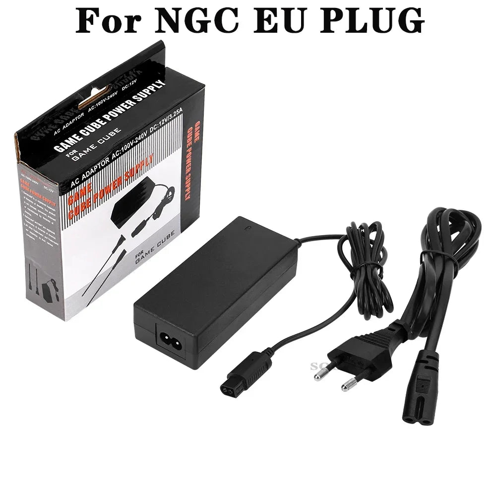 AC Adapter for Nintendo GameCube – US/EU/AU/UK Plug 100-240V Power Supply Charger for NGC Accessories