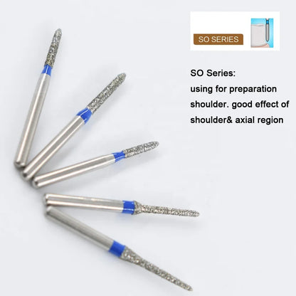 5pcs FG Dia 1.6mm Dental Drills – High-Speed Handpiece Diamond Burs for Teeth Whitening