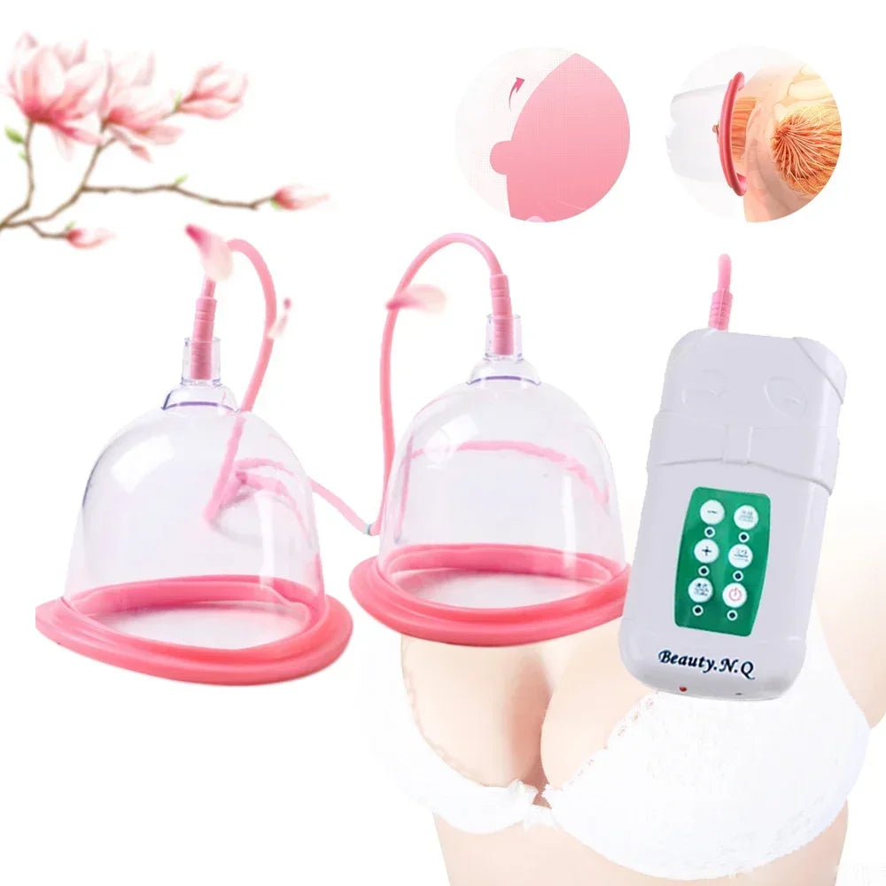Electric Breast Enlargement Pump – Women’s Vacuum Cupping Body & Breast Massage Device with AB/CD Cups