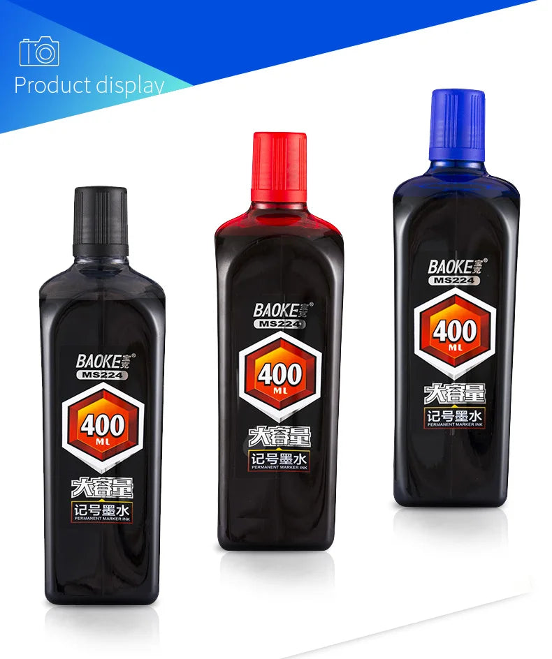 BAOKE MS223 Permanent Marker Ink – 200ml High-Capacity Refill Ink Bottle