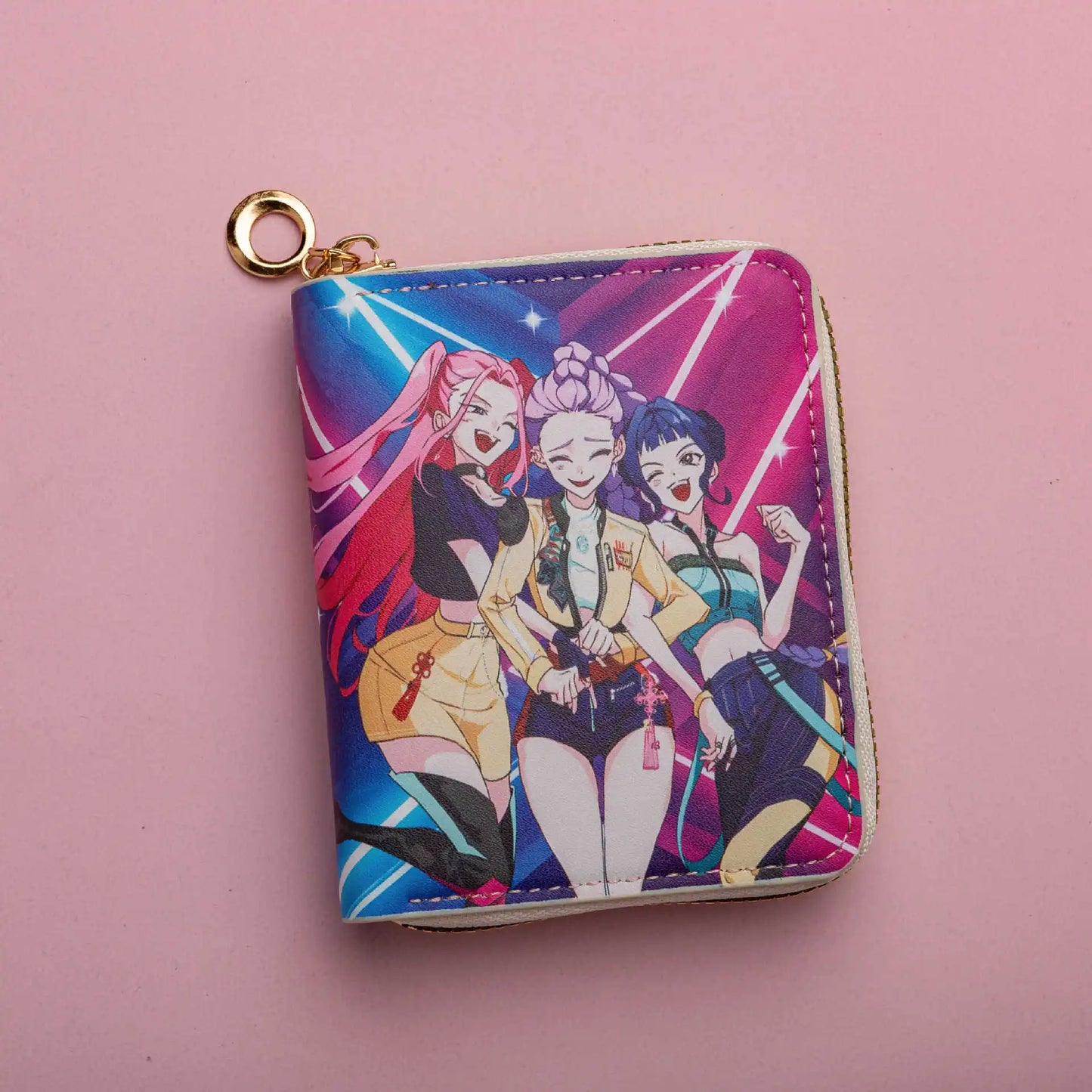KPop Demon Hunters PU Women’s Wallet — Cartoon Coin & Card Holder, Portable Cute Rumi, Mira, Zoey Fan Gift Toy for Christmas