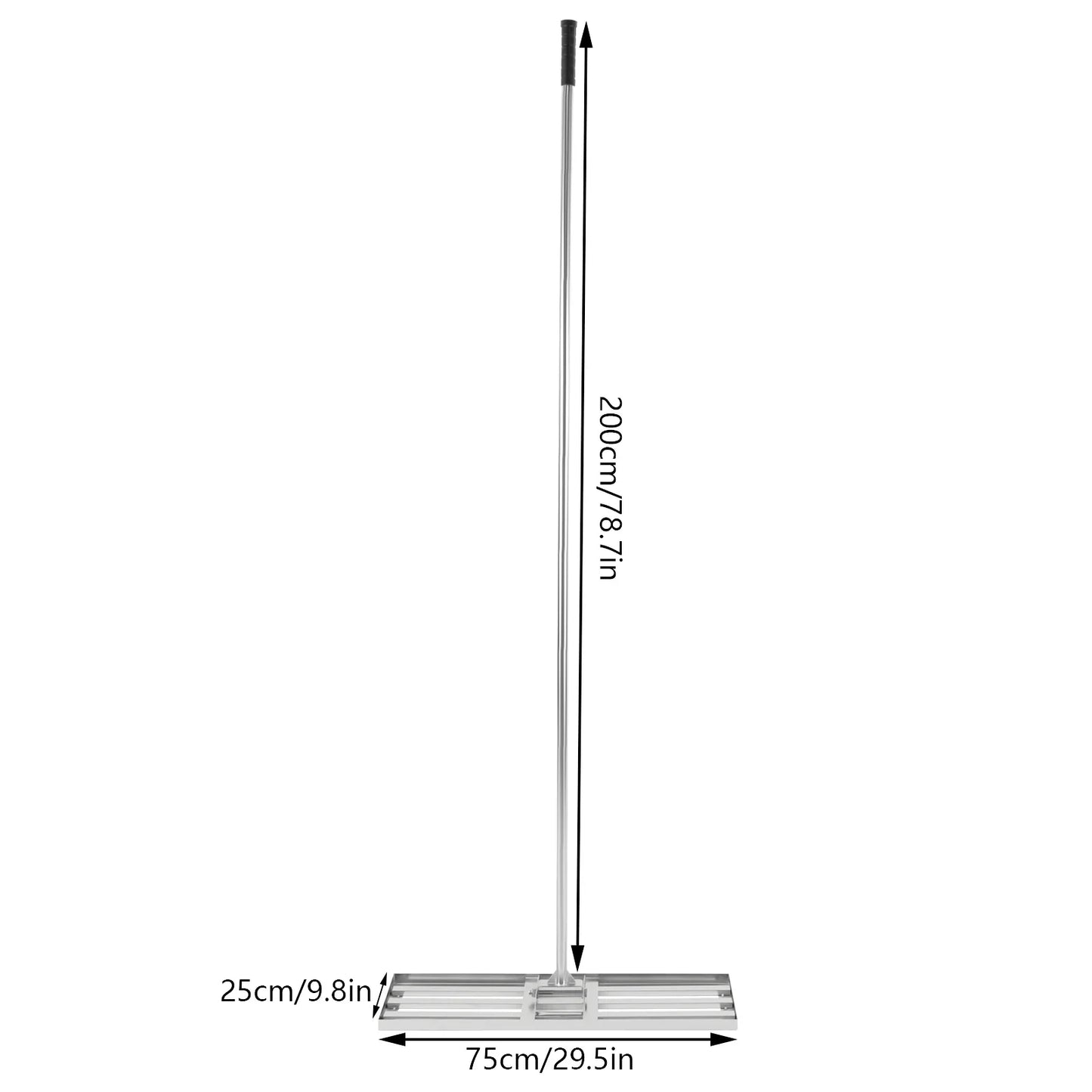 Professional Adjustable Lawn Rake – 50-180cm Handle, 180° Rotating Soil & Grass Leveling Tool for Perfect Turf 🌿