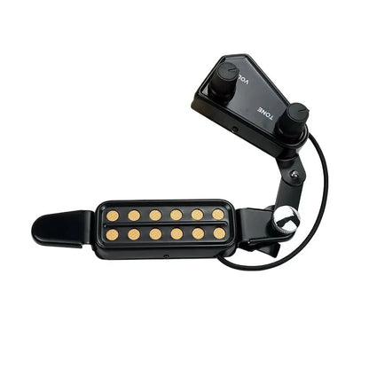 12-Hole Acoustic Guitar Sound Hole Magnetic Pickup – Transducer with Tone & Volume Control and Audio Cable for Amplified Sound System