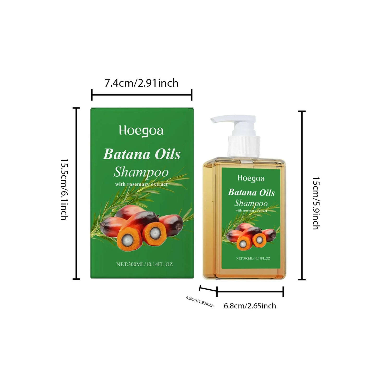 Organic Batana Oil Shampoo - Nourishing Rosemary Extract Formula for Scalp Care, Hair Repair & All Hair Types