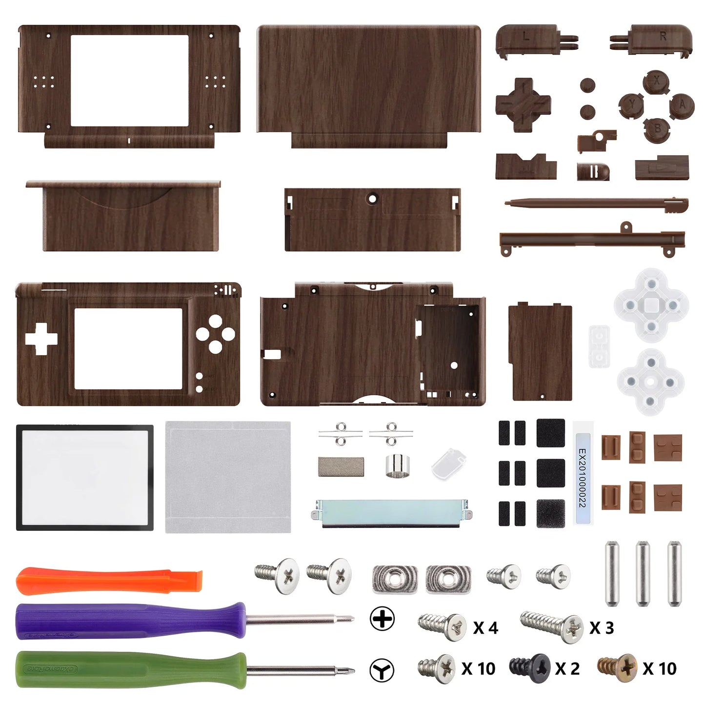 eXtremeRate Replacement Full Housing Shell for Nintendo DS Lite – Case Cover with Buttons & Screen Lens for NDSL