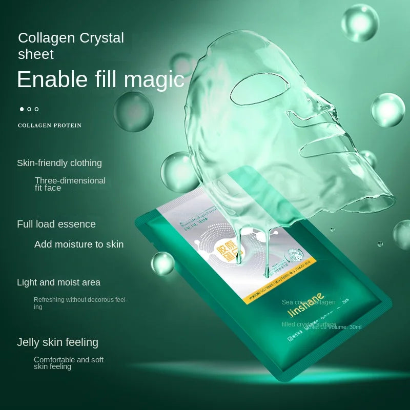 5pcs 30ml Seaweed Collagen Crystal Mask - Tiktok Hot Sale Replenishing Fruit Jelly Skin Care Masque