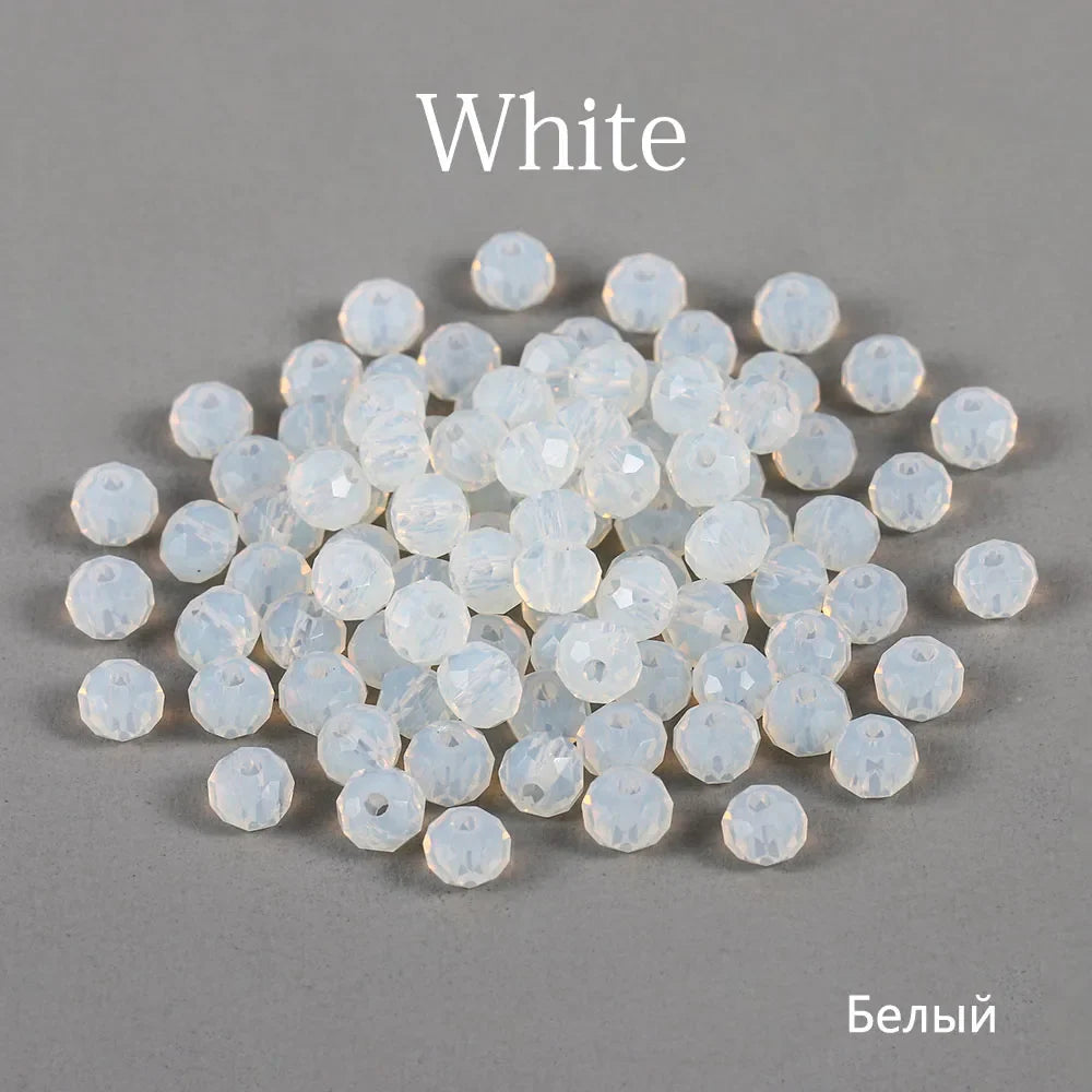 70–300pcs Czech Crystal Glass Beads Set (3–8mm) – Faceted Translucent Colorful Spacer Beads for DIY Jewelry, Bracelets & Craft Making