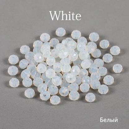 70–300pcs Czech Crystal Glass Beads Set (3–8mm) – Faceted Translucent Colorful Spacer Beads for DIY Jewelry, Bracelets & Craft Making