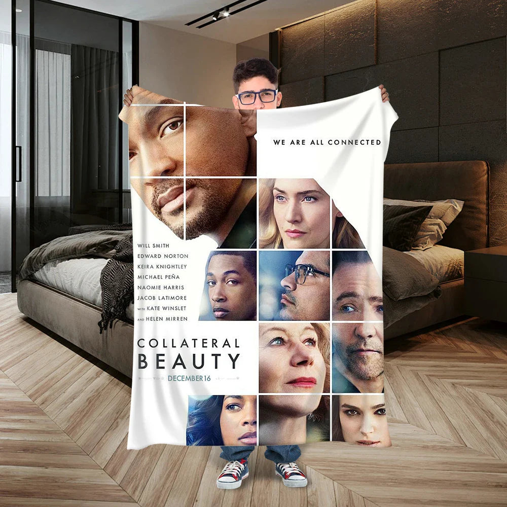 Custom Personalized Wool Blanket – Photo & Text Printed Sofa Throw, Unique Gift for Pets, Friends & Family
