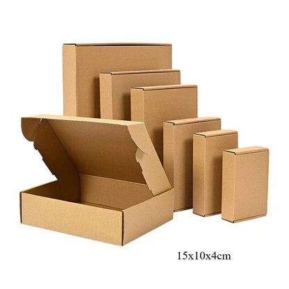 20/10PCS Corrugated Box Mailers – Brown Kraft Cardboard Shipping Boxes for Durable Packaging & Mailing