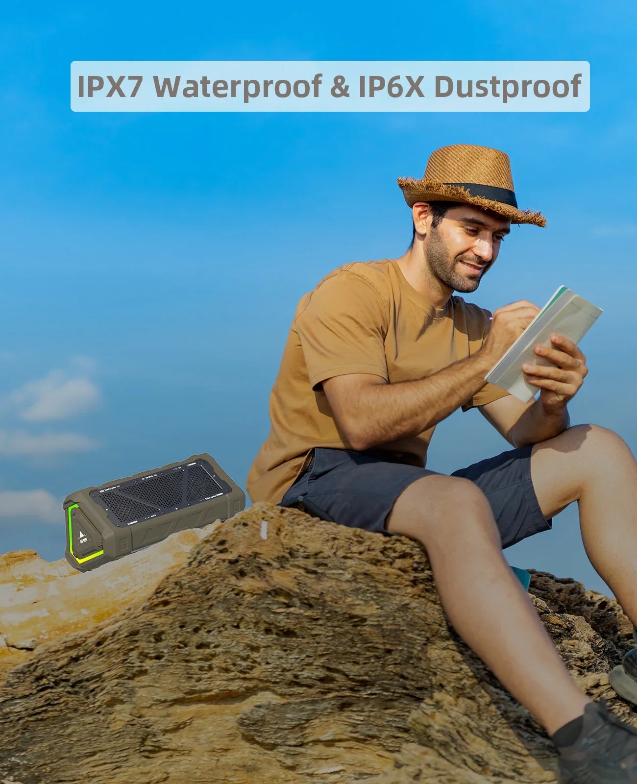 MLOVE P3 40W Bluetooth Speaker – Outdoor, IPX7 Waterproof, Stereo Sound, Bluetooth 5.3, RGB Lights, Micro SD Slot