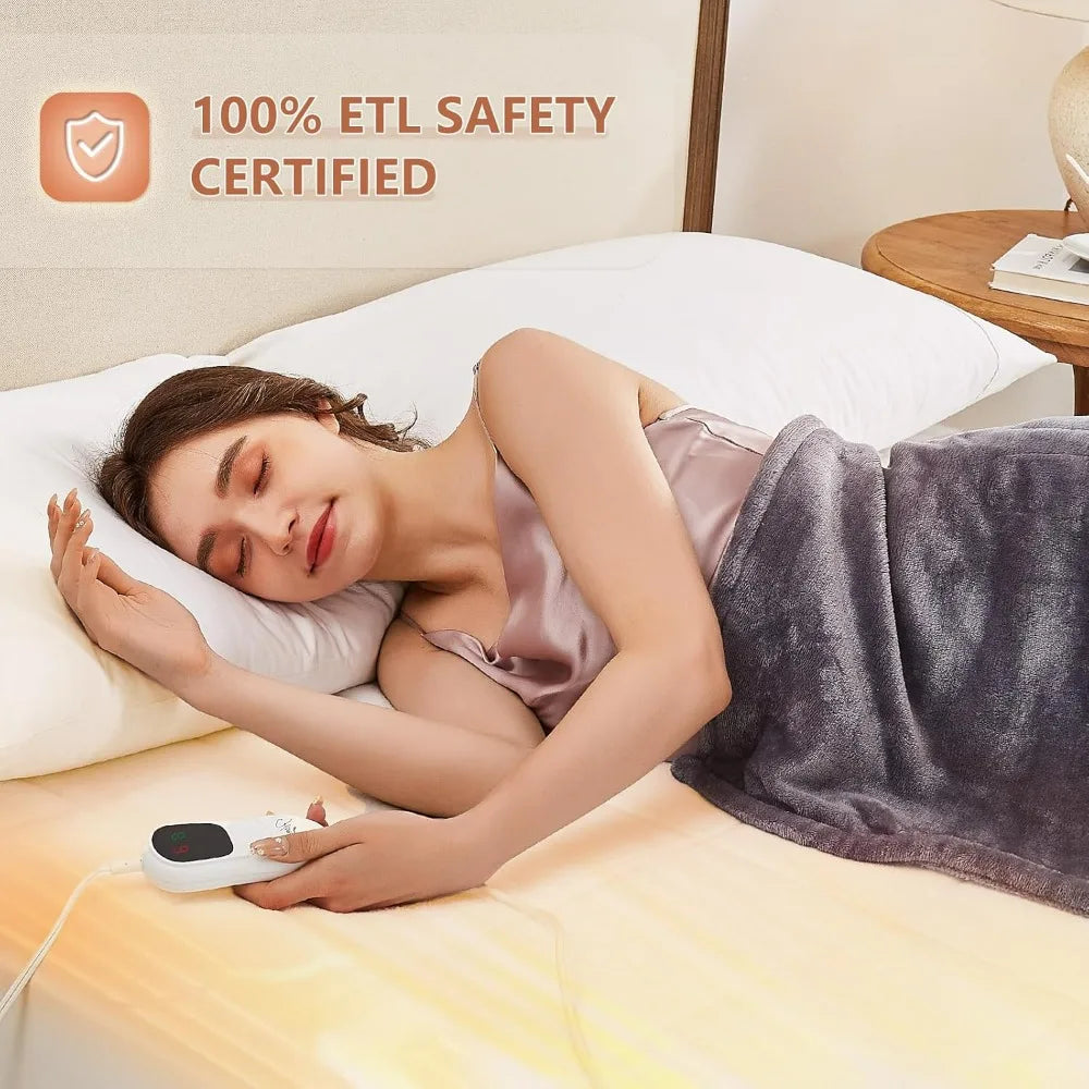 Queen Size Electric Mattress Pad — 5 Heat Settings Coral Fleece Bed Warmer for Cold Sleepers