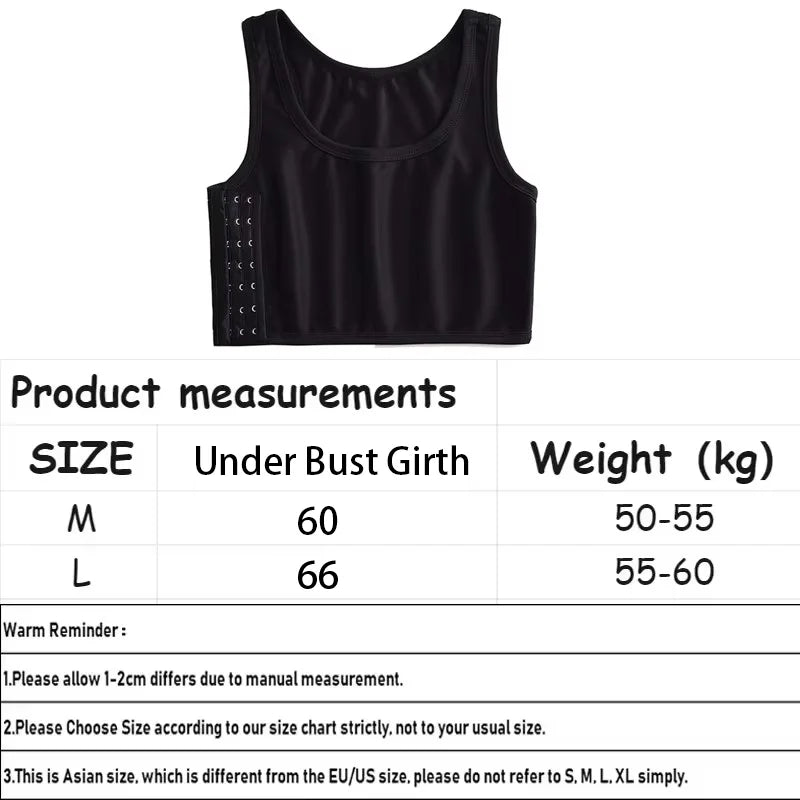 Flat Breast Binder Tomboy Tank Top – Seamless Summer Shaper Vest for Women