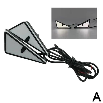 Universal Motorcycle LED Devil's Eyes Lights - Demon Eyes Mini Projector Headlight Lens Lamp for Car and Motorcycle Decoration