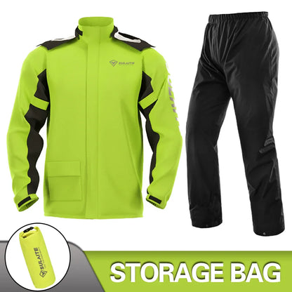 Motorcycle Raincoat Suit - Rainstorm Prevention Jacket & Pants, Camping, Hiking, Fishing, Moto Rain Gear for Riders