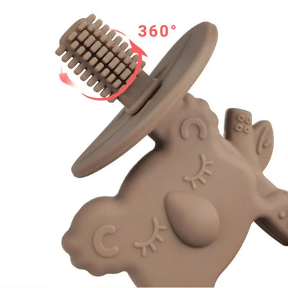 Baby Silicone Training Toothbrush: BPA-Free Koala Design - Safe Teether Chew Toy for Infants, Toddler Teething Ring Accessory