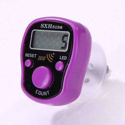 Mini Stitch Marker Finger Counter — LCD Electronic Digital Row Counting Tally Tool