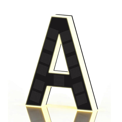 LED Solar House Numbers - IP65 Waterproof Personalized Illuminated Outdoor Address Sign for Home, Hotel & Bar 23/17/12CM