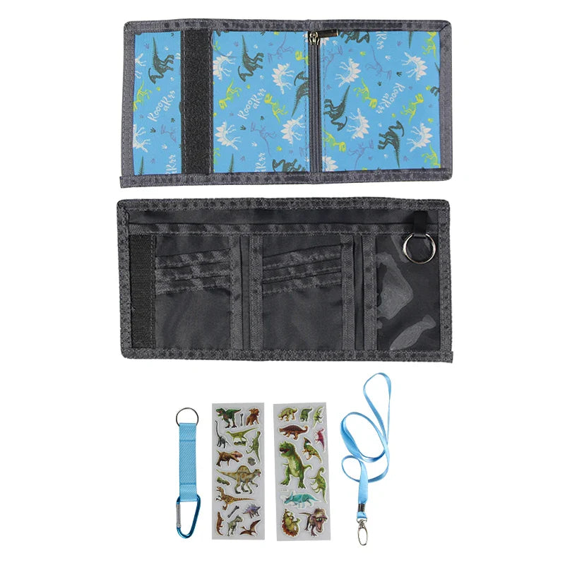 Kids Trifold Casual Wallet – Multifunctional Youth Wallet with Zipper Coin Pocket & Card Holders, Perfect Gift for Children