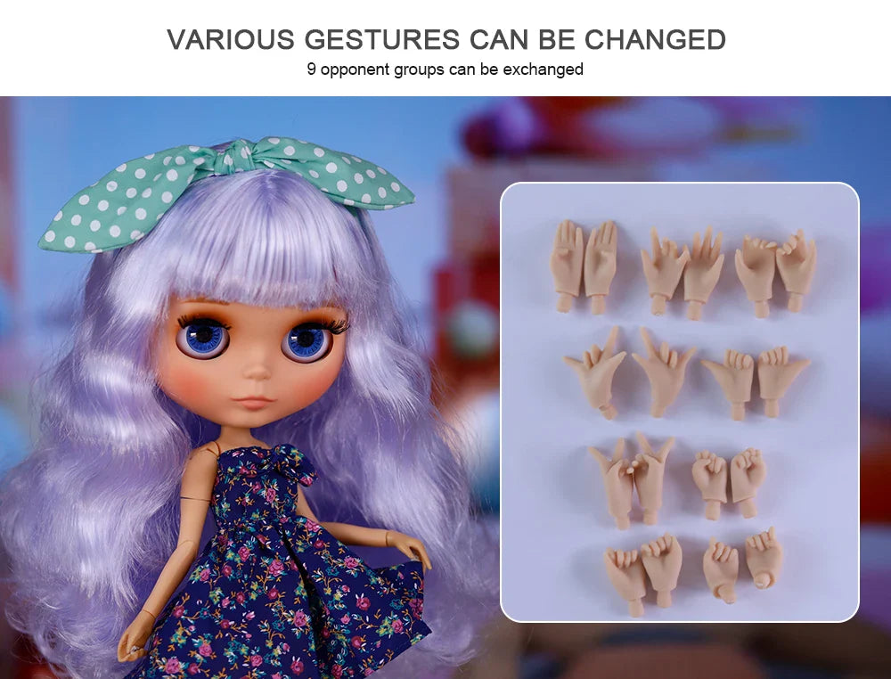 ICY DBS Blyth 1/6 Joint Doll – 30cm Tan Skin Matte Face BJD Girl Doll Toy Gift