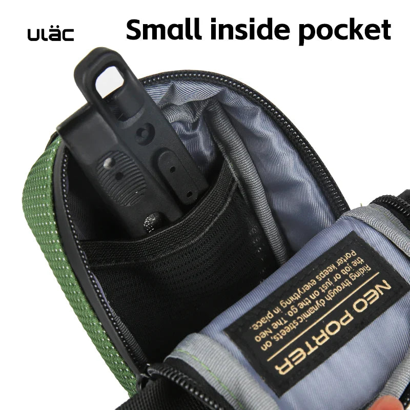 ULAC 0.5L Waterproof Bicycle Saddle Bag — Mini Shockproof MTB Seatpost Rear Pack Tail Pouch