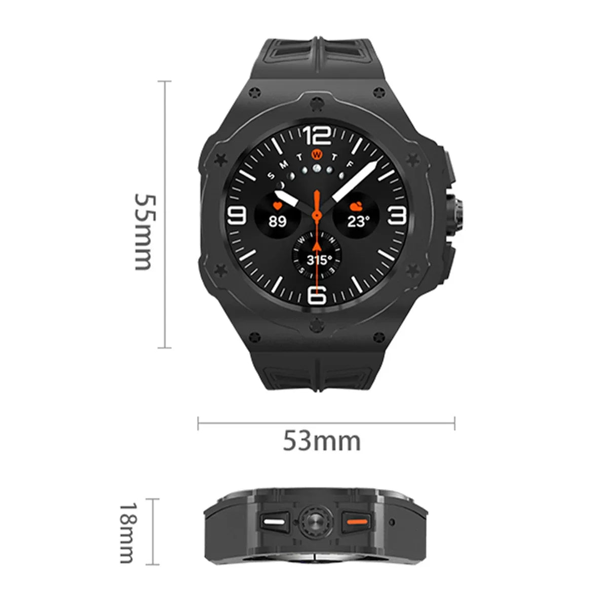 Luxury Carbon Case & Rubber Strap Kit – Samsung Galaxy Watch Ultra 47mm Accessories